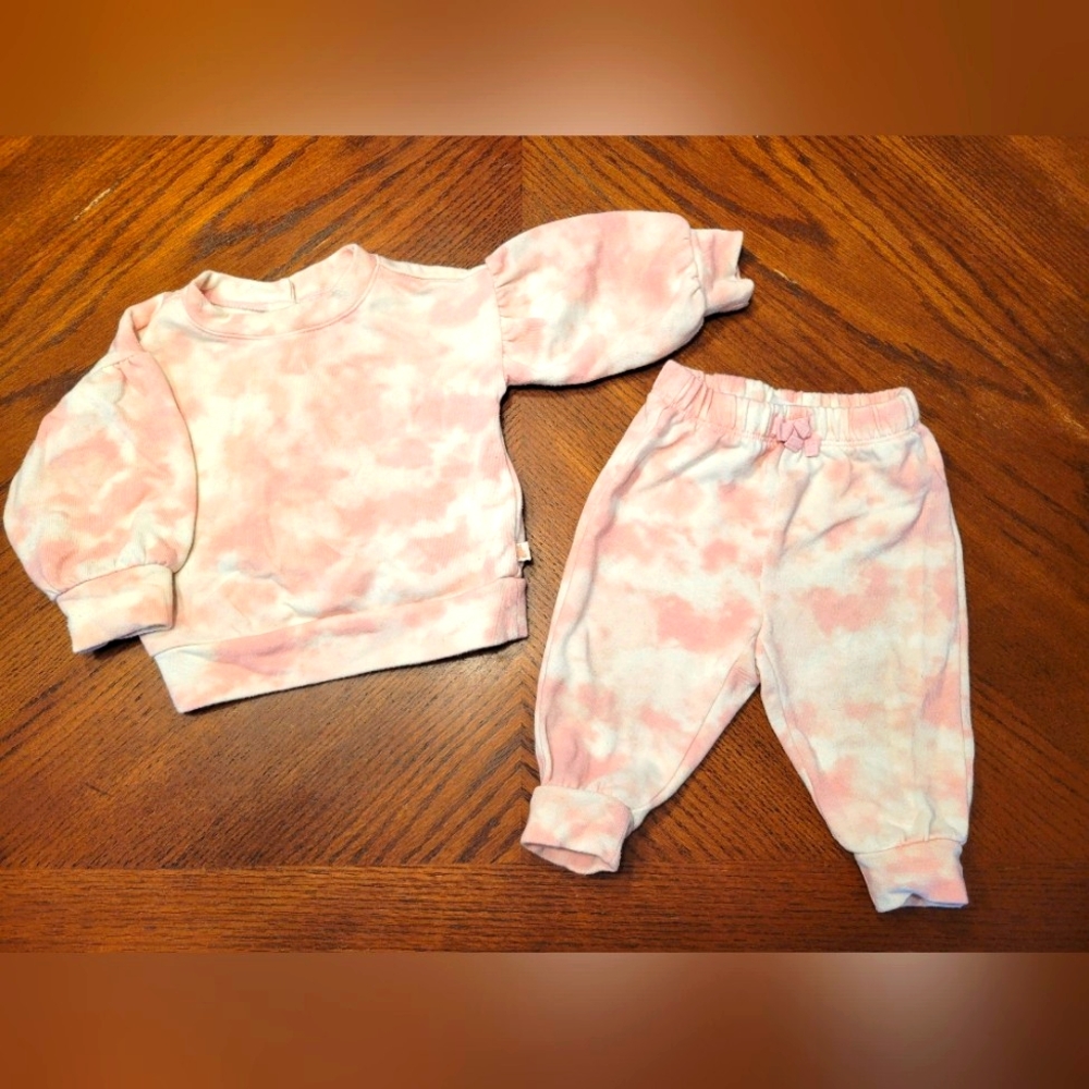 Baby GAP Pink Tie-Dye Sweatsuit | 3-6M